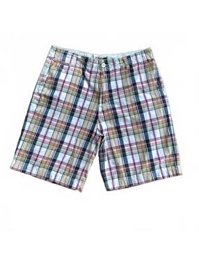 Chor Men's Plaid Cotton Shorts Size 34 Preppy Old Money Golf